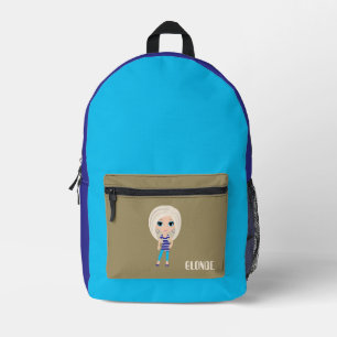 Imprimé Sac à dos de dessin de fille Blonde