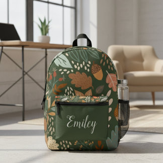 Imprimé Sac à dos de feuilles d'automne personnalisées - N