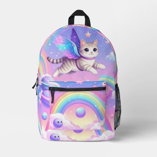 Imprimé Sac à dos de filles magiques avec chat de fée, Rai (Recto)