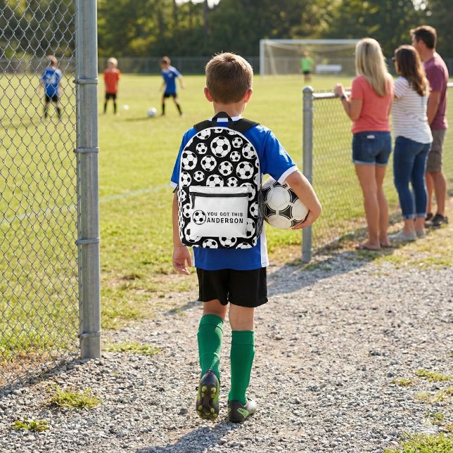 Imprimé Sac à dos de football (Empower a special soccer player in your life with this, "You got this" personalized backpack! )