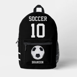 Imprimé sac à dos de football noir personnalisateur gol