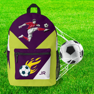 Imprimé Sac à dos de football personnalisé pour garçons po