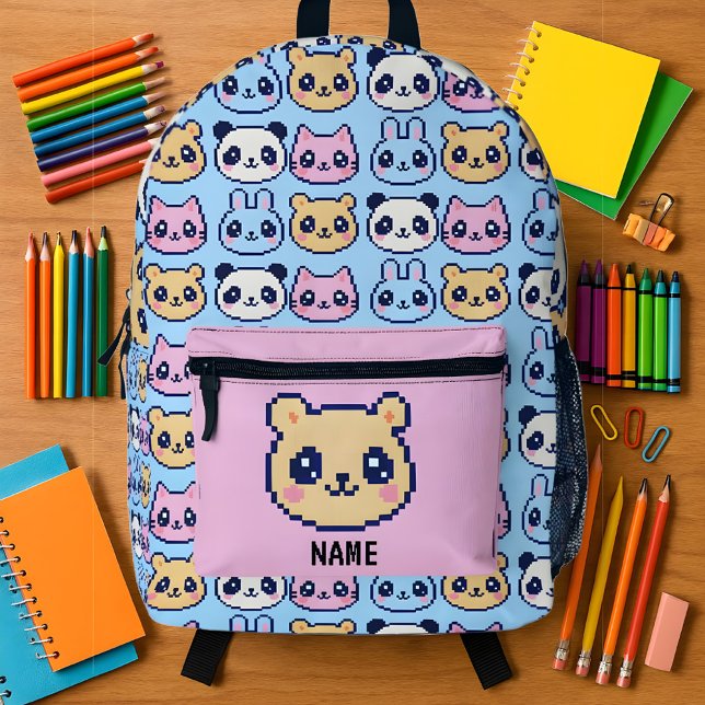 Imprimé Sac à dos de l'école Kawaii Pixel (Créateur téléchargé)