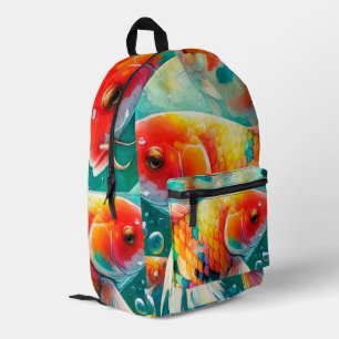 Imprimé Sac à dos de poisson Koï coloré