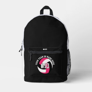 Imprimé Sac à dos de volley-ball noir pour joueuses de l'é