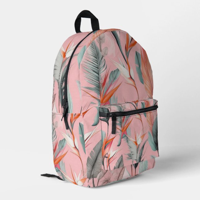 Imprimé Sac à dos design en plumes (Coin arrière gauche)