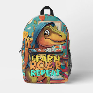 Imprimé Sac à dos dinosaure personnalisé - Apprendre, rugi