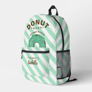 Imprimé Sac à dos drôle donut vert