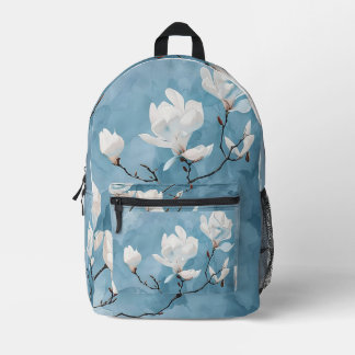 Imprimé sac à dos élégant Blue Magnolia