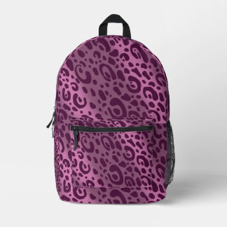 Imprimé Sac à dos Empreinte de léopard violet
