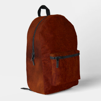 Imprimé Sac à dos en cuir brut Western