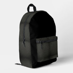 Imprimé Sac à dos en cuir noir Faux