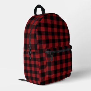 Imprimé Sac à dos en noir et rouge