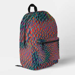 Imprimé Sac à dos en peau de serpent 3D psychédélique – Re