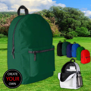 Imprimé Sac à dos en pin vert foncé, sac / Personnaliser
