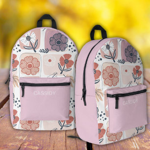 Imprimé Sac à dos fille fleurs pastel esthétique