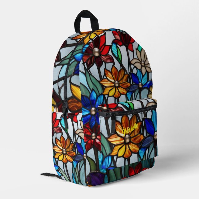 Imprimé Sac à dos floral Boho Sac à papier (Coin arrière gauche)