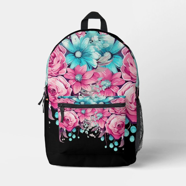 Imprimé Sac à dos floral élégant et moderne (Recto)
