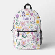 Sac à dos floral personnalisé pour filles