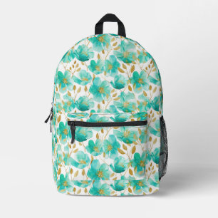 Imprimé Sac à dos floral sarcelle pour un style quotidien