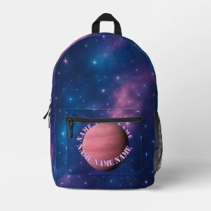 Imprimé Sac à dos Galaxy Planet - Nom personnalisé Orbit
