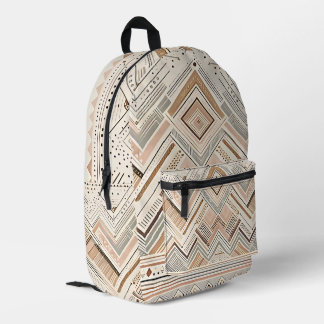 Imprimé Sac à dos géométrique tribal neutre
