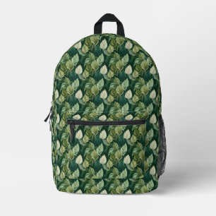 Imprimé Sac à dos inspiré de la nature à feuilles vertes