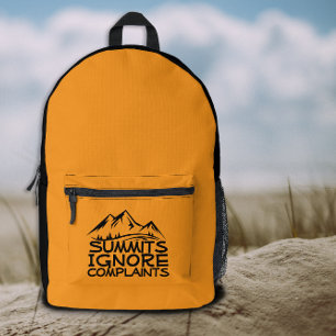 Imprimé Sac à dos jaune et noir pour randonnée d'aventure 