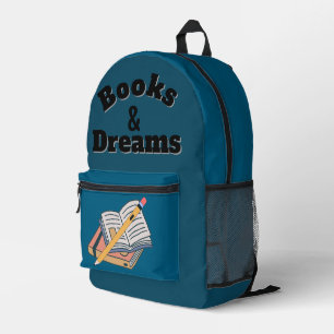 Imprimé Sac à dos Livres & Rêves – Sac d'école pour étudia