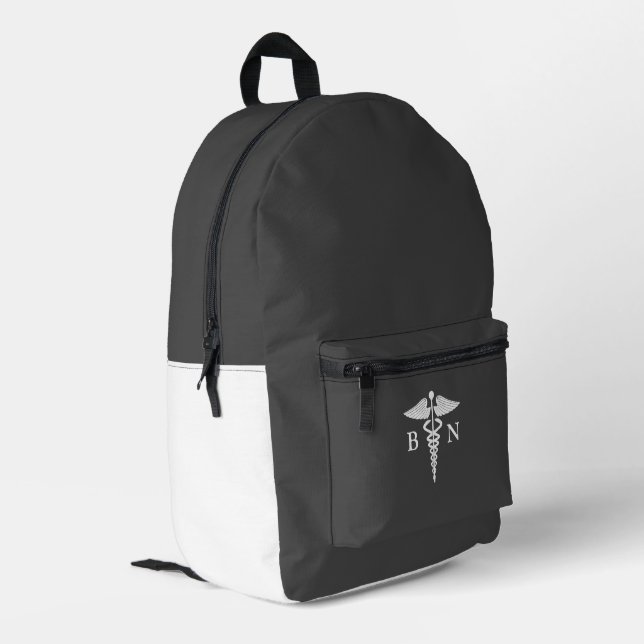 Imprimé Sac à dos monogramme pour symbole infirmière minim (Coin arrière gauche)