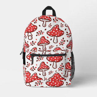 Imprimé Sac à dos motif champignon rouge Nature & Cottagec