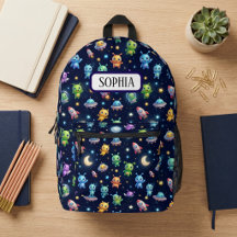 Sac à dos motif galaxie alien mignon