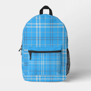 Imprimé Sac à dos Motif Plaid bleu - élégant et fonctionne