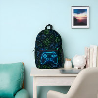 Sac à dos Neon Gamer - Nom personnalisé