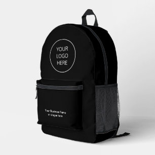 Imprimé Sac à dos noir du logo d'entreprise