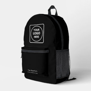 Imprimé Sac à dos noir Logo d'entreprise moderne personn