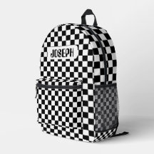 Sac à dos personnalisé à carreaux pour enfants