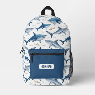 Imprimé Sac à dos personnalisé avec motif de requin pour g