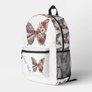 Imprimé Sac à dos personnalisé avec nom de papillon améric