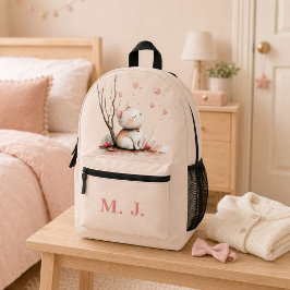 Imprimé Sac à dos personnalisé pour école avec chaton mign