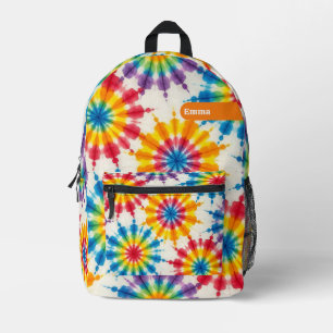 Imprimé Sac à dos personnalisé Tie Dye psychédélique Rét