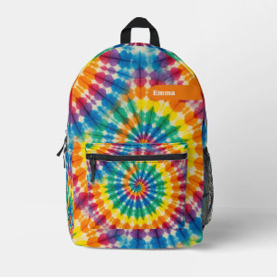 Imprimé Sac à dos personnalisé Tie Dye psychédélique Rét