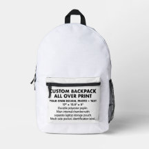 Sac à dos personnalisé tout sur impression