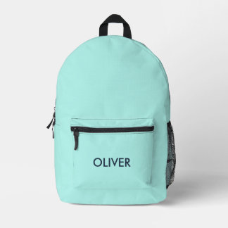 Imprimé Sac à dos personnalisé vert menthe pastel minimali