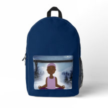 Sac à dos Petite Fille Noire Méditant