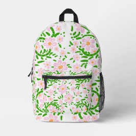 Imprimé Sac à dos rose et vert