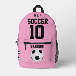 Imprimé sac à dos rose soccer rose joueur personnalisé gol
