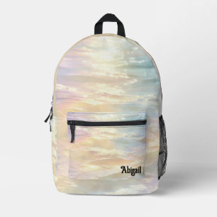 Imprimé Sac à dos scolaire holographique iridescent Opale