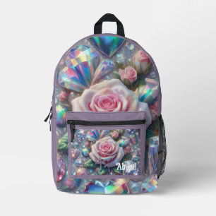 Imprimé Sac à dos scolaire Opal Iridescent Rose