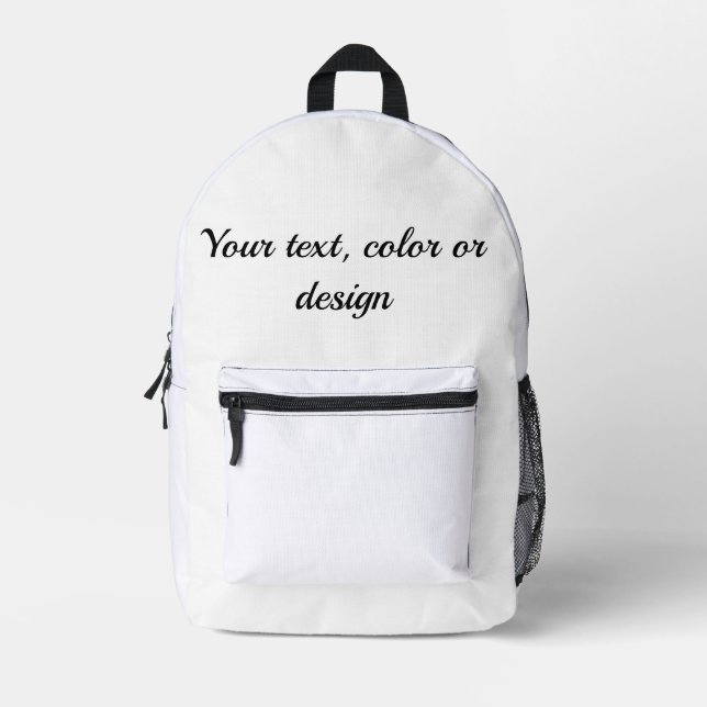 Imprimé Sac à dos - Votre texte, couleur ou design (Recto)